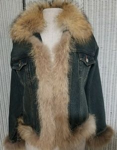 Jean Jacket with Fur Trim